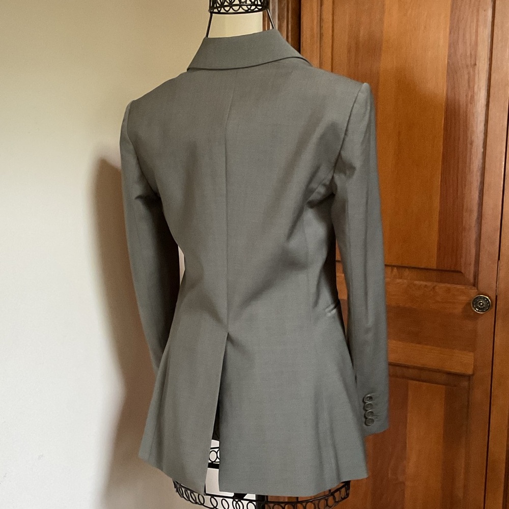 Theory sage green one button blazer, 00 - Picture 4 of 6